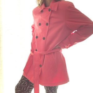 Pink Button Down Coat